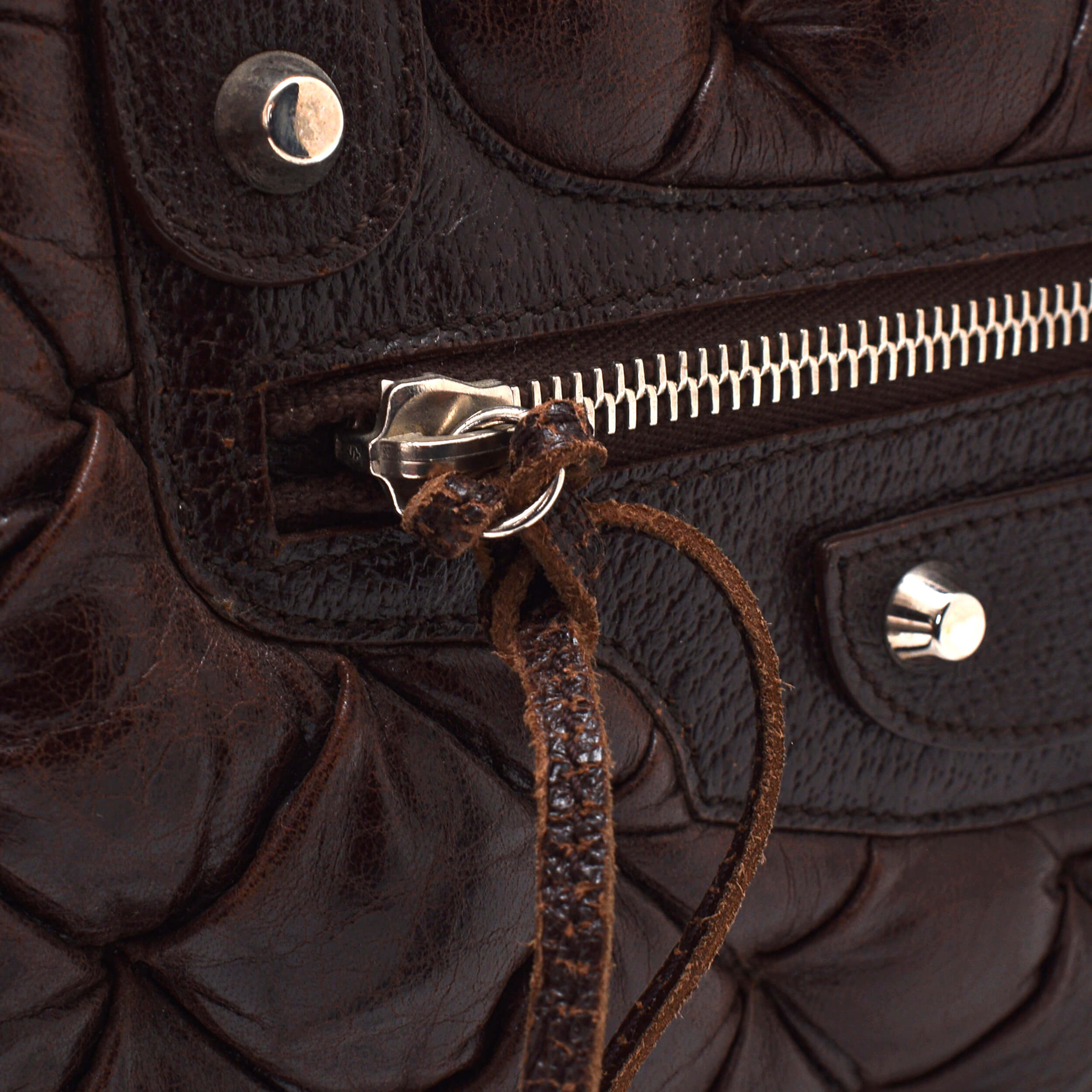 Balenciaga - Brown Matelasse Quilted Leather Bag